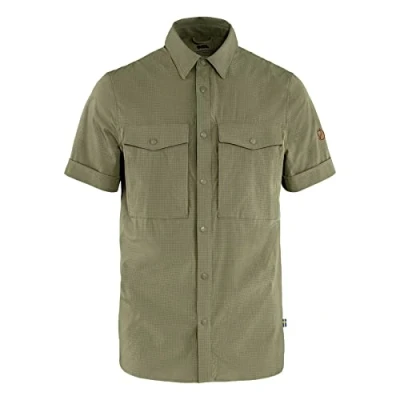 Afbeelding van Fjällräven Abisko Trekking SS Overhemd Heren Light Olive S Groen Outdoor Shirt