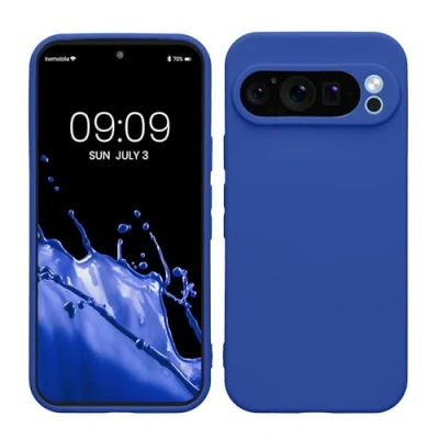 Afbeelding van kwmobile telefoonhoesje geschikt voor Google Pixel 9 Pro Hoesje smartphone Precisie camera uitsnede In Baltisch blauw