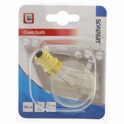 Afbeelding van Scanpart 40 W E14 Ovenlamp bolvorm Energieklasse E