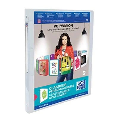 Afbeelding van Presentatieringband Oxford Polyvision A4 4 rings O mech 15mm transparant