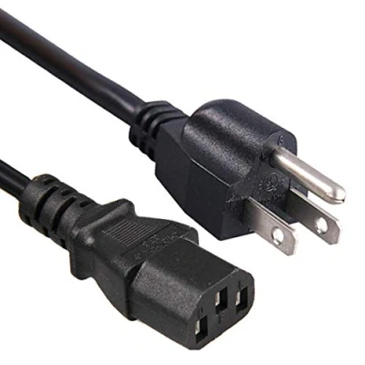 Afbeelding van PremiumCord Stroomkabel, 230 V, 2 m met US stekker naar C13 stekker, IEC 320, voor pc, 3 polig, zwart