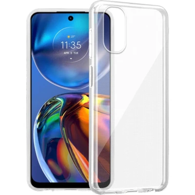 Afbeelding van Cadorabo Hoesje geschikt voor Motorola MOTO E32 4G / E32S in VOLLEDIG TRANSPARANT Beschermhoes gemaakt van flexibel TPU Silicone Case Cover