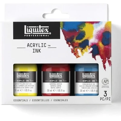 Image de Liquitex Professional Encre Acrylique Set 3X30ml Couleurs Essentielles