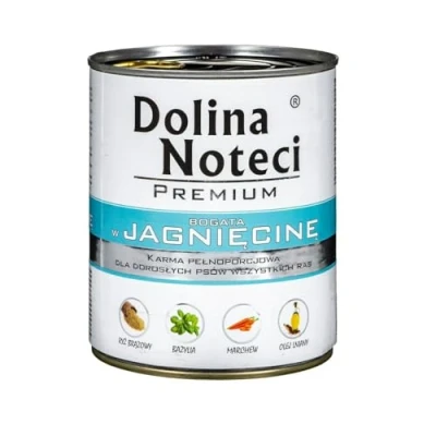 Afbeelding van Dolina Noteci Premium rijk aan lamsvlees nat hondenvoer 800g