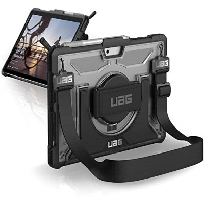 Afbeelding van URBAN ARMOR GEAR Plasma beschermhoes volgens Amerikaanse militaire standaard voor Microsoft Surface Go/Go 2/GB 3/GB 4 [compatibel type cover, polsband, standfunctie, versterkte hoeken] transparant