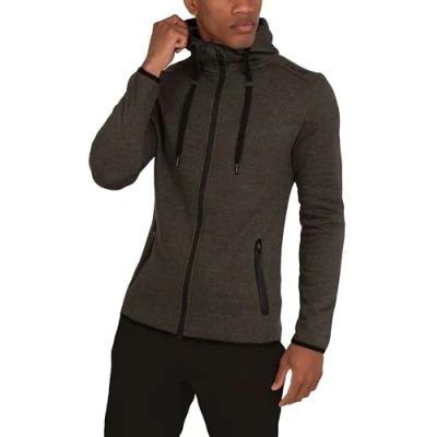 Afbeelding van TCA Mannen Revolution Technische Hardloop Hoodie Jas met Ritszakken Donkergroen, S
