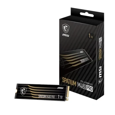 Afbeelding van MSI SPATIUM M480 PRO PCIe 4.0 NVMe M.2 1TB PCI Express 3D NAND
