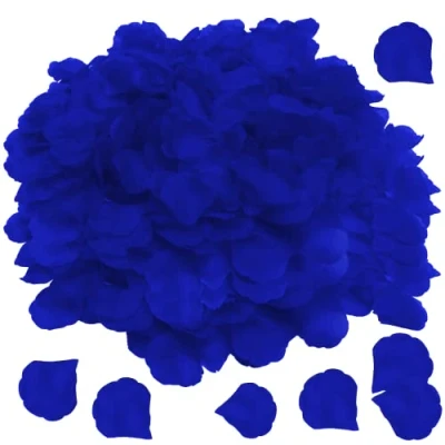 Afbeelding van OWLKELA 3000st Rozenblaadjes, Kunstmatige Blauw Rozenblaadjes Bruiloft, Valentijnsdag, Middelpunt, Verjaardag, Romantische Sfeer