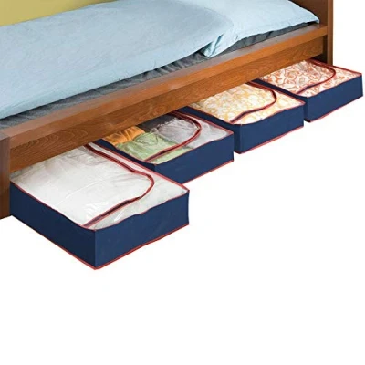 Afbeelding van WENKO, ladekast onder het bed voor beddengoed, kleding, dekens 4 stuks in een set
