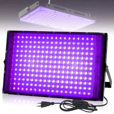 Afbeelding van Asfrode LED UV schijnwerper 150 W met stekker bar discotheek podiumverlichting fluorescerend