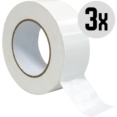 Afbeelding van DULA Duct tape Wit 50mm x 50m 3 Rollen Ducktape Reparatie