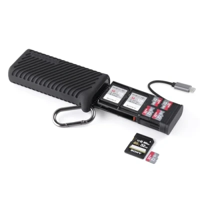 Afbeelding van PGYTECH CreateMate Hoge snelheid geheugenkaartlezer Type C USB 3.1 SD/Micro SD kaartlezer voor professionele fotografen SD/TF beschermhoes camera&#039;s smartphones