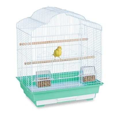 Afbeelding van Relaxdays vogelkooi klein binnen accessoires 56,5x46,5x35,5 cm kanariekooi parkietenkooi