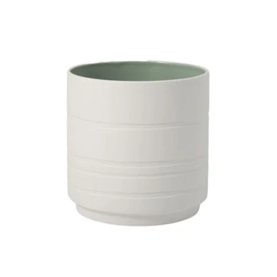 Afbeelding van Villeroy &amp; Boch It&#039;s My Home Leaf Bloempot 14 Cm Gebroken Wit