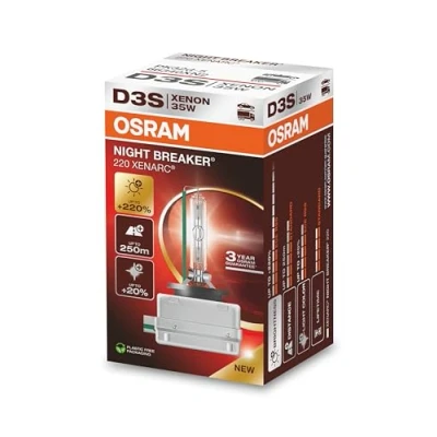 Image de OSRAM XENARC NIGHT BREAKER 220, D3S, +220% de luminosité en plus, lampe phare au xénon, 66340XN2, boîte pliante (1 lampe)