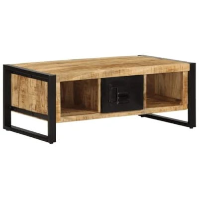 Image de vidaXL Table basse 90x50x36 cm bois de manguier massif brut4013557