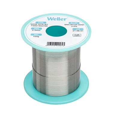 Afbeelding van Weller WSW SCN M1 (T0051402799) Loodvrije soldeerdraad, 0,5 mm, legering Sn99.3Cu0.6Ni0.05, flux 3,5%, 100g zilver