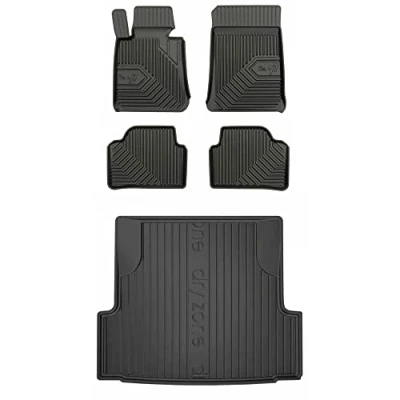 Afbeelding van MOTOS Rubberen automatten en kofferbakmat set voor BMW Serie 3 E91 2004 2012. Verbeter je reiscomfort met 3D antislip automat vloermatten alle weersomstandigheden,
