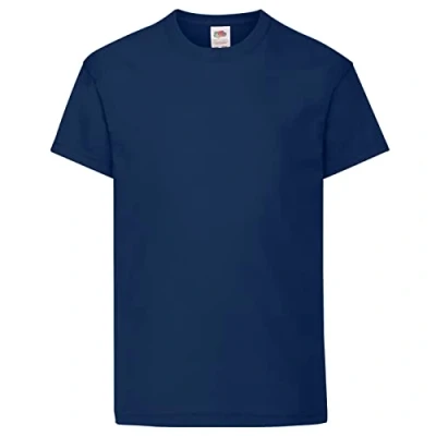 Afbeelding van Fruit Of The Loom Originele T shirt met korte mouwen voor kinderen / kinder (Donker Marine)