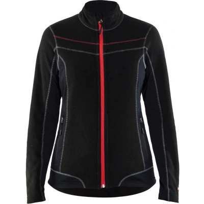 Afbeelding van Blåkläder 4924 1010 Dames Microfleecevest Zwart/Rood maat XXL