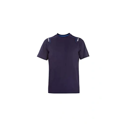 Afbeelding van Heren T Shirt met Korte Mouwen Sparco TECH STRETCH Marineblauw Maat