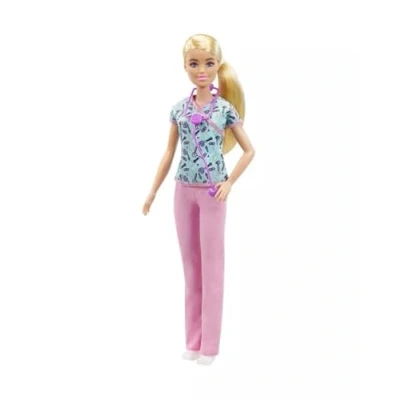 Afbeelding van Barbie pop en accessoires make up kunstenaar mode (blonde verpleegster)