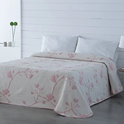 Afbeelding van Vialman Sprei Bouti licht, roze, 150 x 190 cm