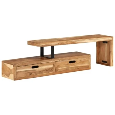 Image de vidaXL Meuble TV Bois d&#039;acacia massif351780