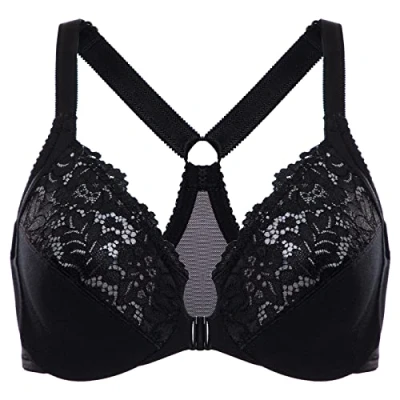 Afbeelding van DELIMIRA BH voor dames met racerback design, zwart, 100D, zwart.