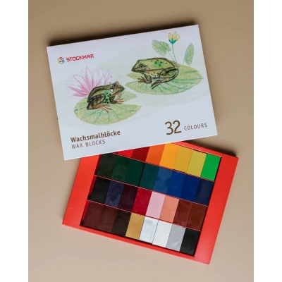 Afbeelding van Stockmar Bijenwas krijtblokjes 32 stuks