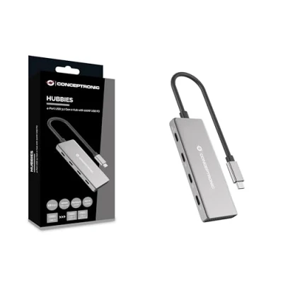 Afbeelding van Conceptronic HUBBIES16G interface hub USB 3.2 Gen 2 (3.1 2) Type C 10000 Mbit/s Grijs