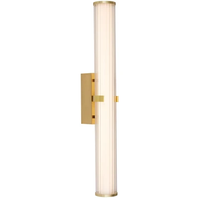 Afbeelding van Searchlight Clamp Wandverlichting 63 X 8,5 Cm 21W Dimbare LED Incl. IP44 Goud En Transparant