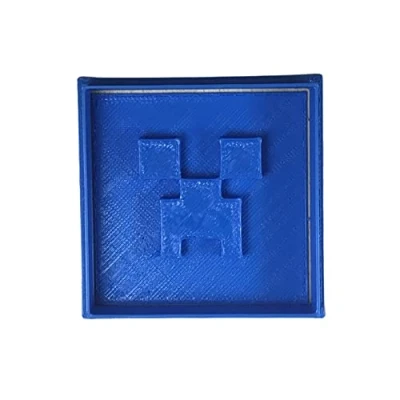 Afbeelding van Cuticuter Creeper uitsteekvorm Minecraft blauw