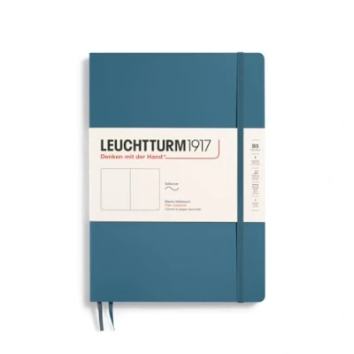 Afbeelding van Leuchtturm notitieboek softcover composition 17.5x25cm blanko stone blue