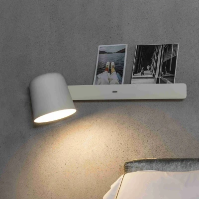 Afbeelding van Wandlamp Tila, draaibare kop, wit