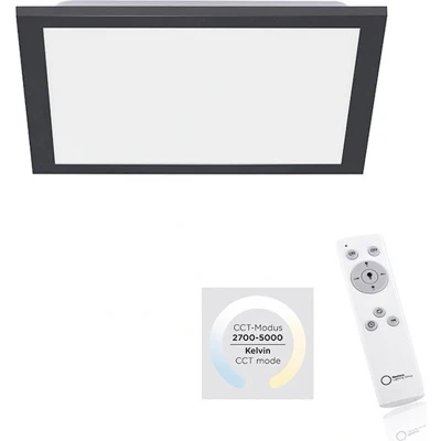 Afbeelding van Just Light 14754 18 FLAT LED plafondlamp W Zwart