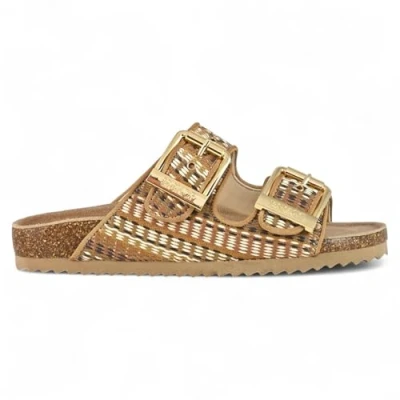 Afbeelding van Colors of California Sandalen beige Raffia Dames Maat 41