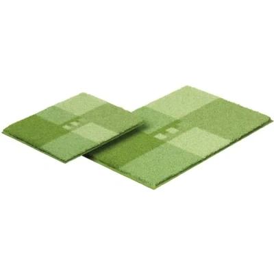Afbeelding van Linea Due badtapijt, ultra zacht en absorberend, antislip, MERKUR, 2 stuks set SET, groen