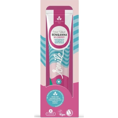 Afbeelding van Natuurlijke Tandpasta wilde bes Ben &amp; Anna 75ml plasticvrij