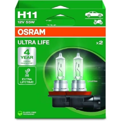 Image de 2 ampoules osram h11 ultralife 12v