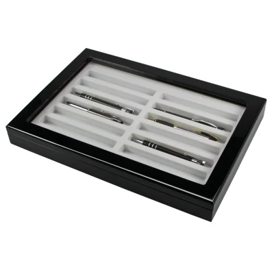 Afbeelding van Safe Safe, Presentatie Display voor Pennen (12 st.) Zwart met beige interieur afm: 375x260x55 mm. per st.