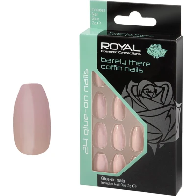 Afbeelding van Royal 24 Coffin Glue on Nails Barely There
