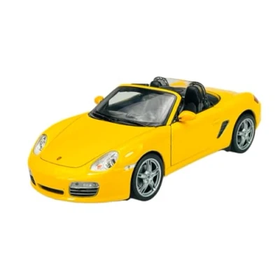 Afbeelding van Welly Porsche Boxster Boxter S 987 Cabrio, open, geel, 2004 2012 1/24, metaal, model auto, gegoten nieuw