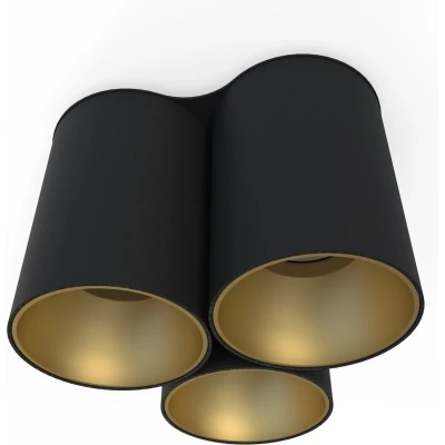 Afbeelding van Plafondlamp Eye Tone III, zwart/goud