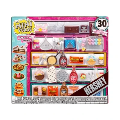 Afbeelding van MGA&#039;s Miniverse Make It Mini Food Brunch Multipack, Hershey verzamelobjecten, doe het zelf, harsspel, replica van levensmiddelen, verzamelaars en kinderen vanaf 8 jaar, niet eetbaar