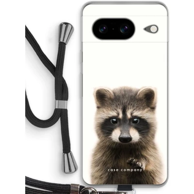 Afbeelding van Case Company® hoesje met Koord geschikt voor Google Pixel 8 Rocco Telefoonhoesje Zwart Bescherming aan alle Kanten en Over de Schermrand