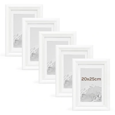 Afbeelding van WOLTU Artos Fotolijst met glas, 20 x 25 cm, wit, 5 stuks