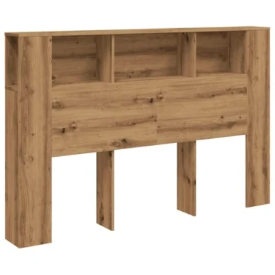 Afbeelding van vidaXL Hoofdbordkast 160x18,5x103,5 cm bewerkt hout artisanaal eiken