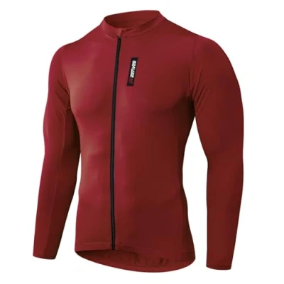 Afbeelding van MEETWEE Heren fietsshirt, wielersport, korte mouwen, MTB, mode, complete set, wielertrui voor heren, sneldrogend, ademend, Rood Lange M