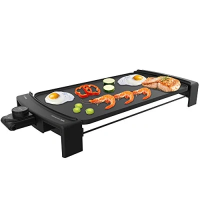 Afbeelding van Cecotec Tasty&amp;Grill 3000 Blackwater 2600 Watt, M vormige weerstand, regelbare thermostaat, vaatwasmachinebestendig, PFOA en PTFE vrij, vetopvangbak